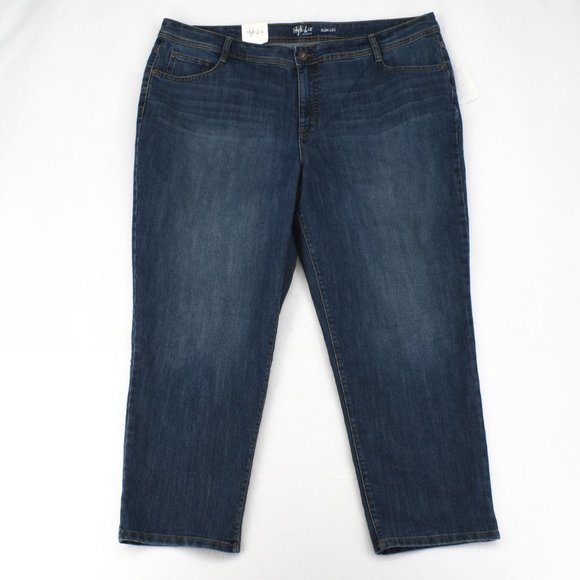 New Style & Co Plus Size Silm Leg Jeans - Picture 2 of 7